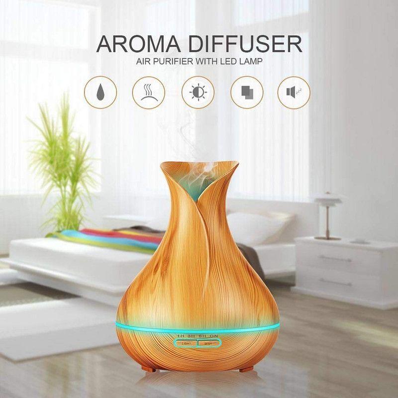 Difusor Ultrasónico Humidificador Aromaterapia Remoto Rondon-6