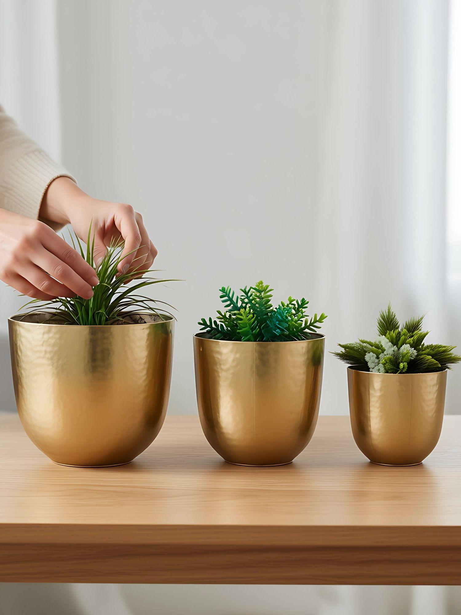 Set 3 Maceta Decorativa Multifuncional Elegante Versátil Jhn-3