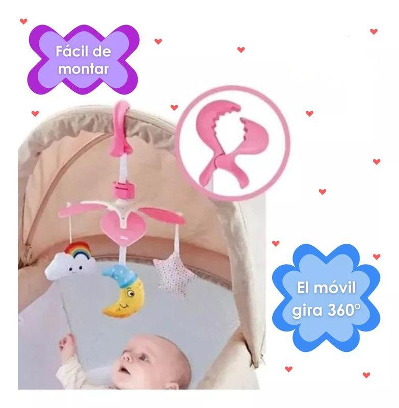 MOVIL PARA CUNA SONAJERO MUSICAL GIRATORIO BEBE LAU-4