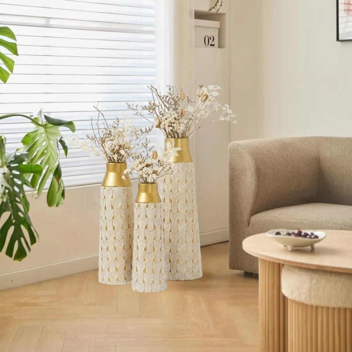 Set 3 Floreros Grandes Decoración Entradas Salon ALJ-4