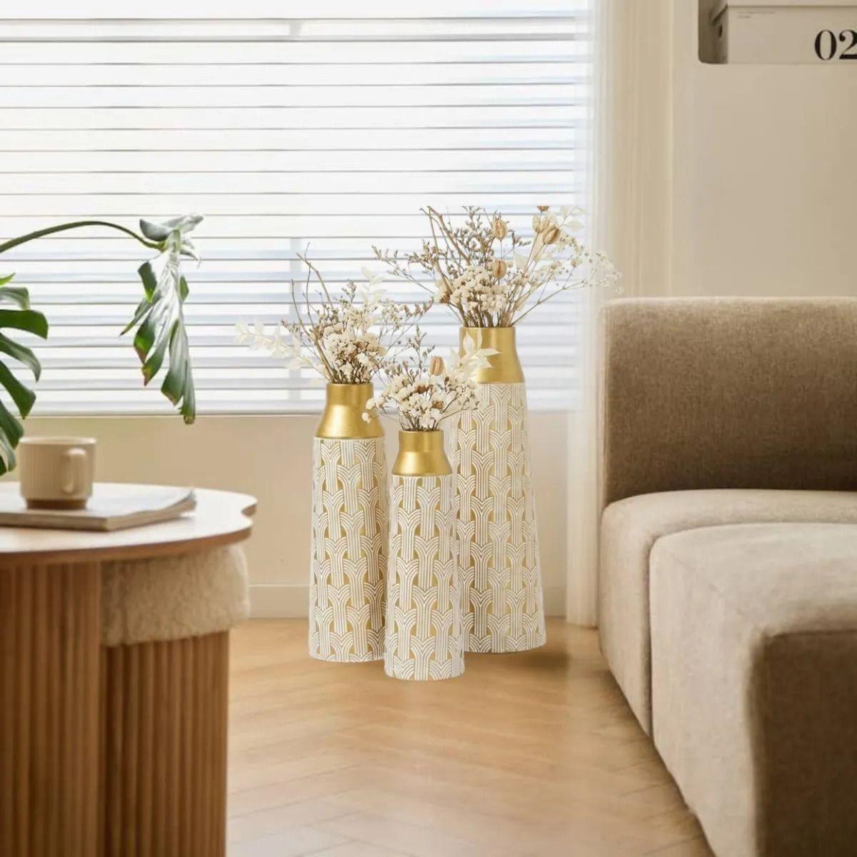 Set 3 Floreros Grandes Decoración Entradas Salon ALJ-7