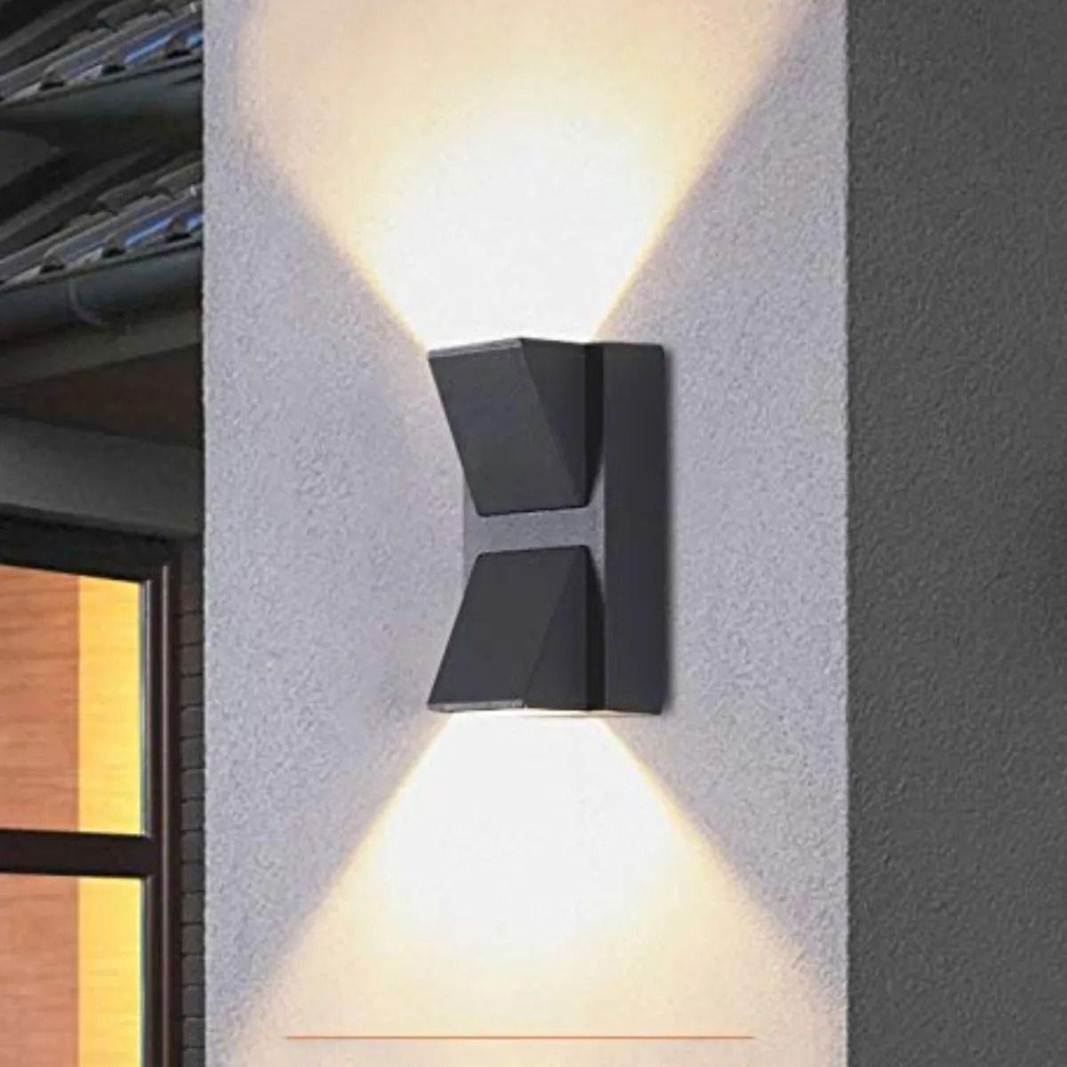 Lámpara Aplique Pared Exterior Led Bidireccional Moderna ALJ-4