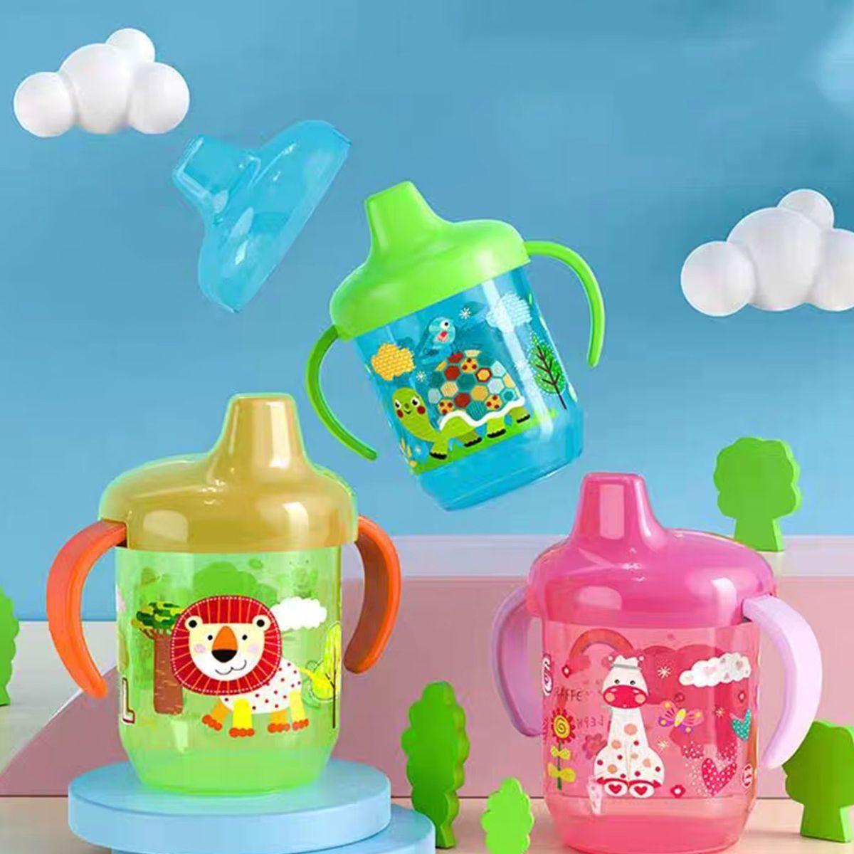 SET 4 VASOS CON PICO PAJILLA PARA NIÑOS PEQUEÑOS LAU-6