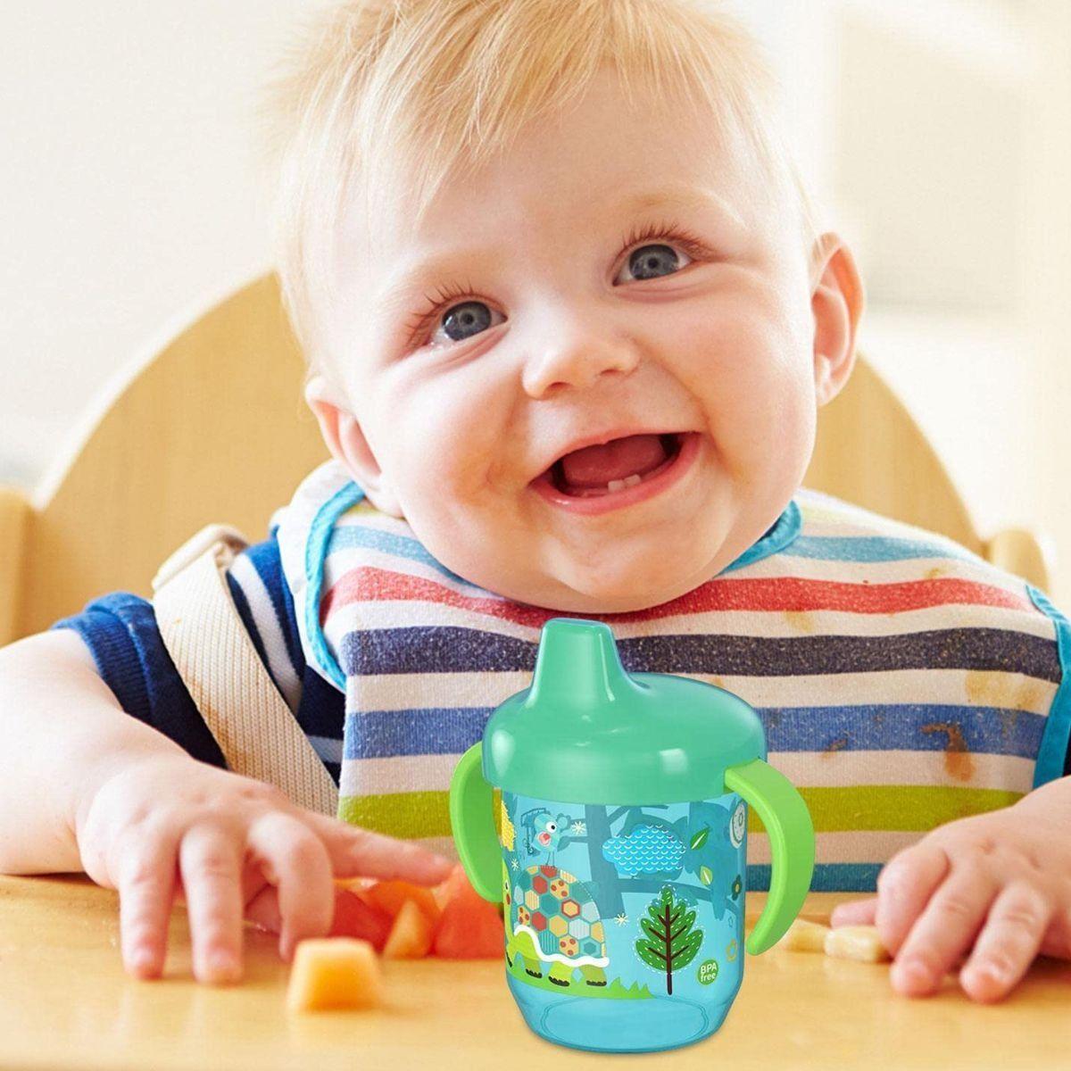 SET 4 VASOS CON PICO PAJILLA PARA NIÑOS PEQUEÑOS LAU-9