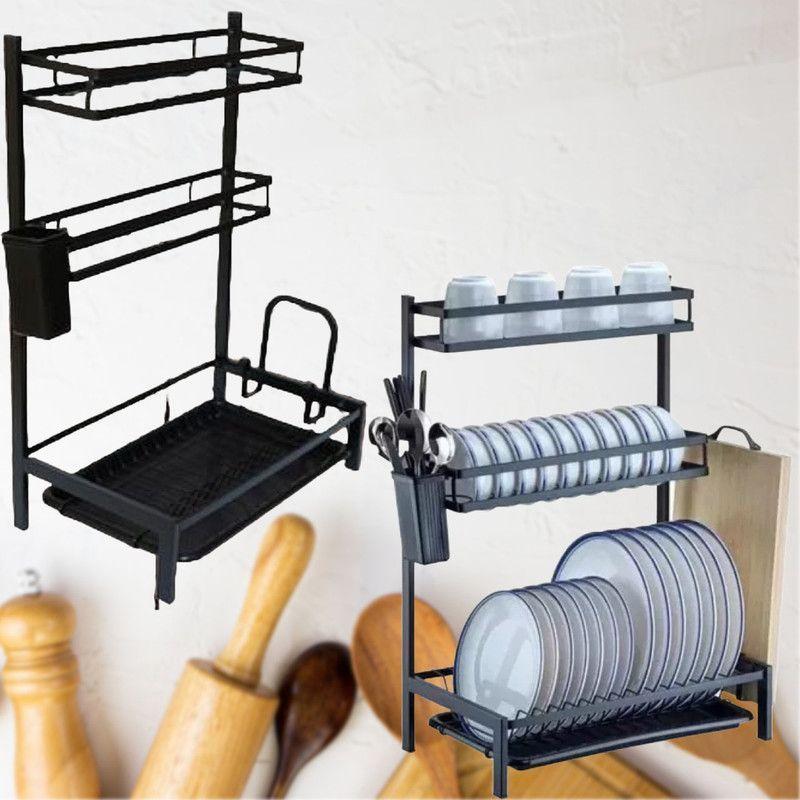 Escurridor Platos Secador 3Niveles Loza Soporte Cubierto Lau-3