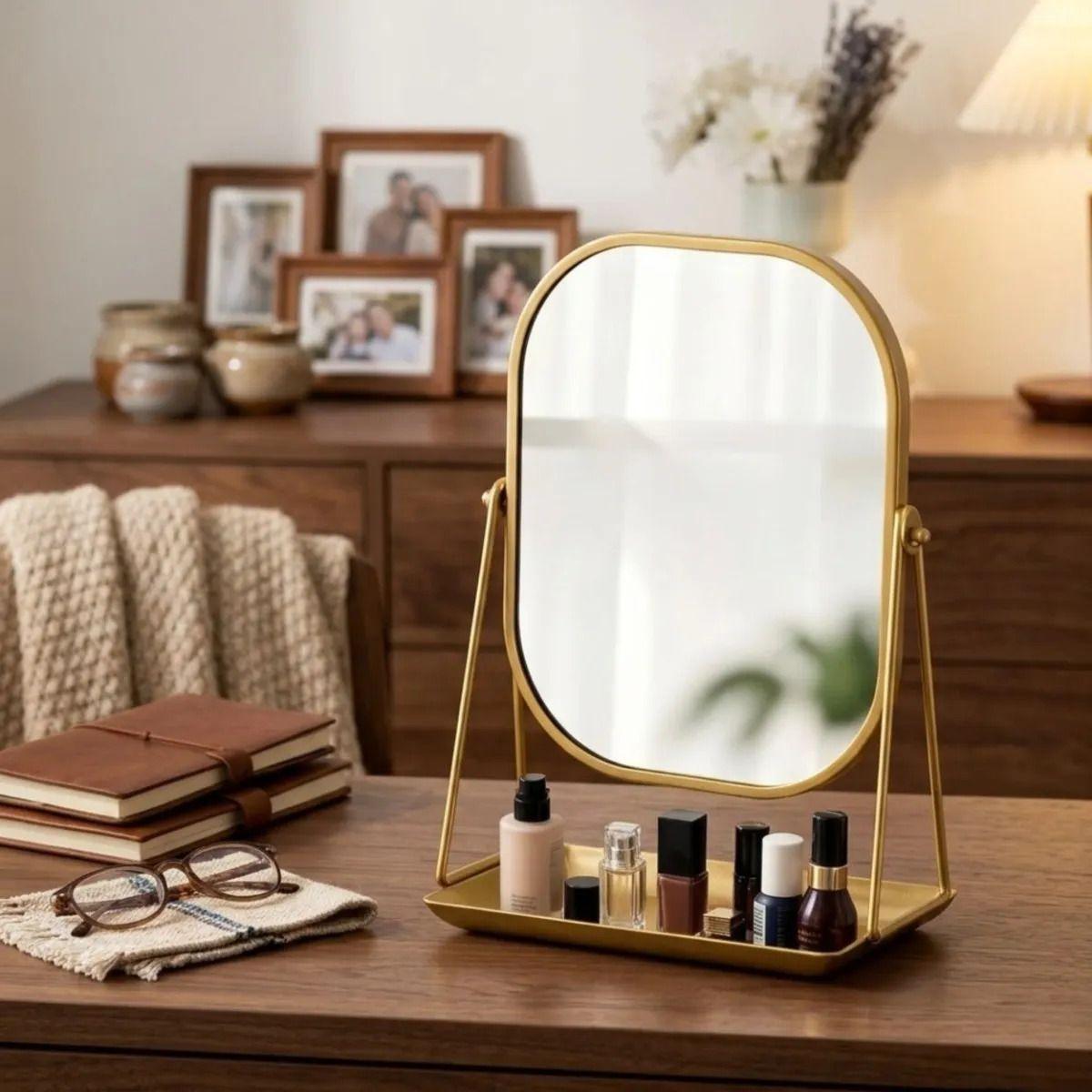 Espejo Tocador Rectangular Ajustable Bandeja Joyero ALJ-8