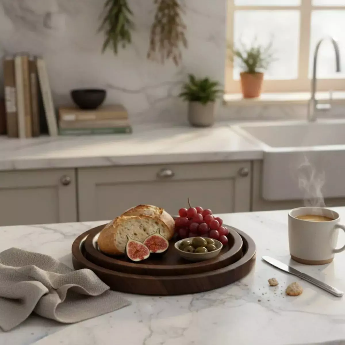 Set 3 Bandeja Decorativa Moderna Multiuso Hogar Bambú Jhn-5