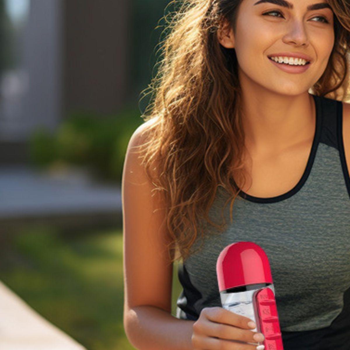 BOTELLA + PASTILLERO ORGANIZADOR SEMANAL MEDICINA LAU-5