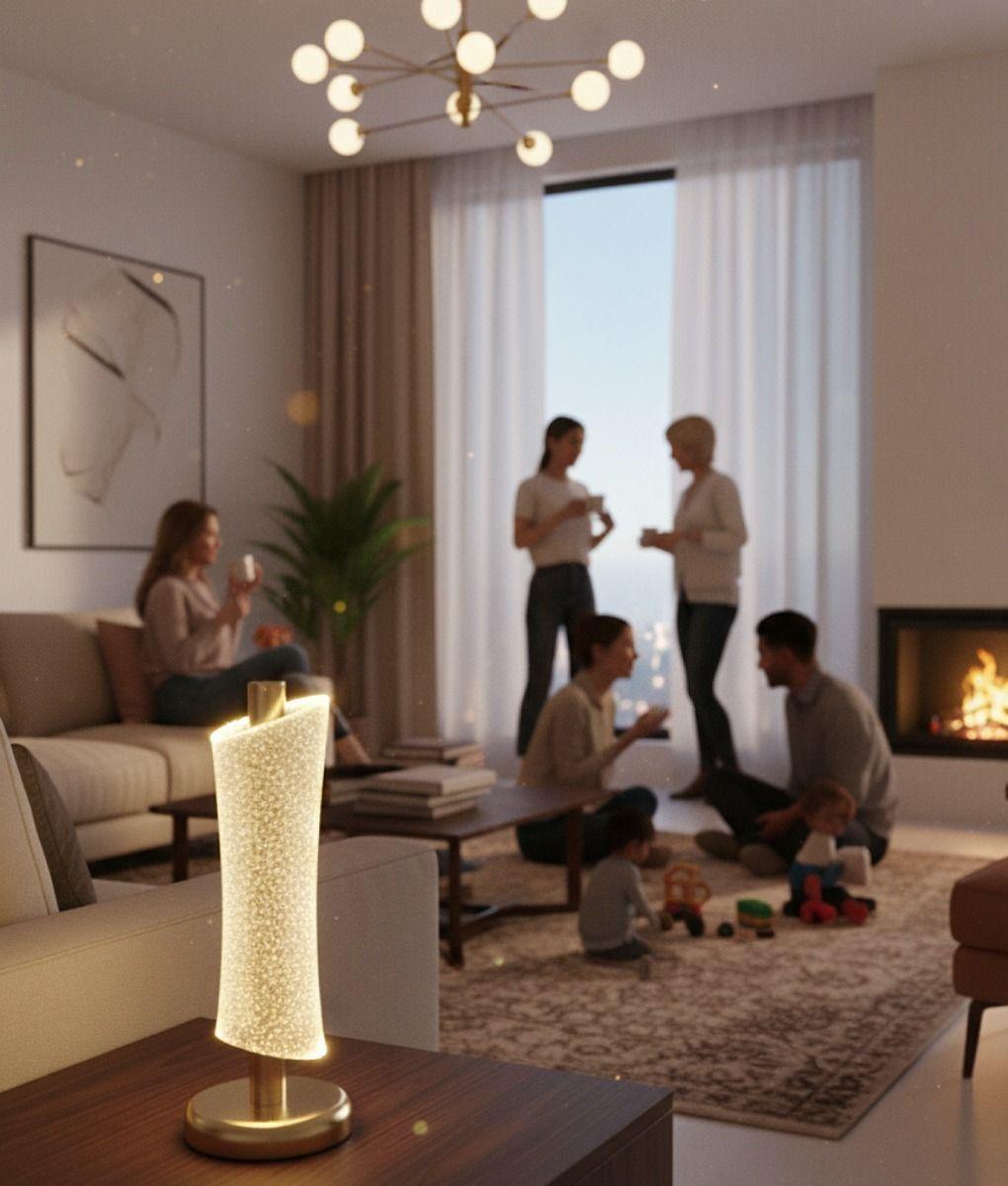 Lámpara Mesa Cilíndrica Decoración Luminosa Hogar LED Jhn-3