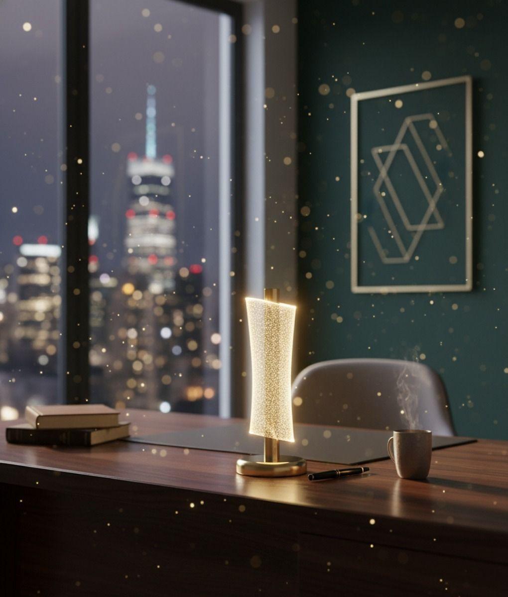 Lámpara Mesa Cilíndrica Decoración Luminosa Hogar LED Jhn-7