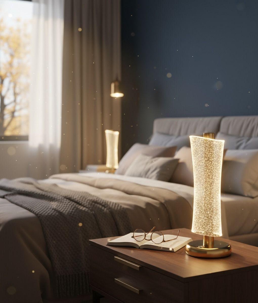 Lámpara Mesa Cilíndrica Decoración Luminosa Hogar LED Jhn-8