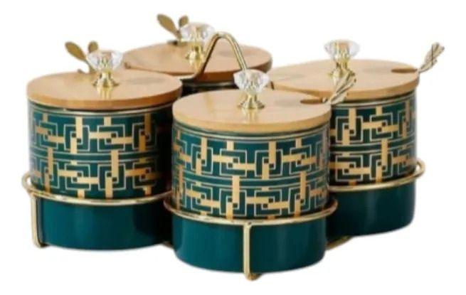 Juego Contenedores Frascos Organización Estilo Elegante Jhn-0