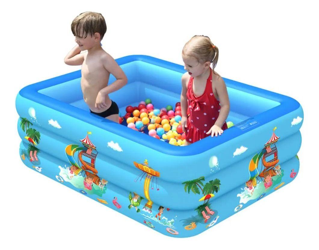 Piscina Inflable Patio Jardín Verano Portatil Niños Lau-0