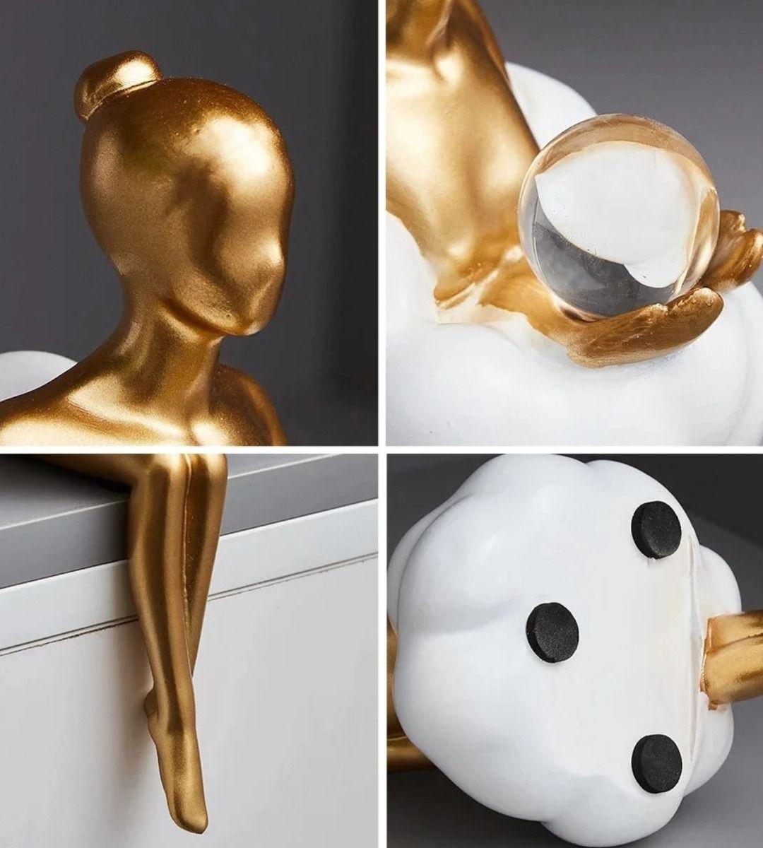 Set 2 Estatua Decorativa Creativa Figura Sentada Moderna Jhn-6