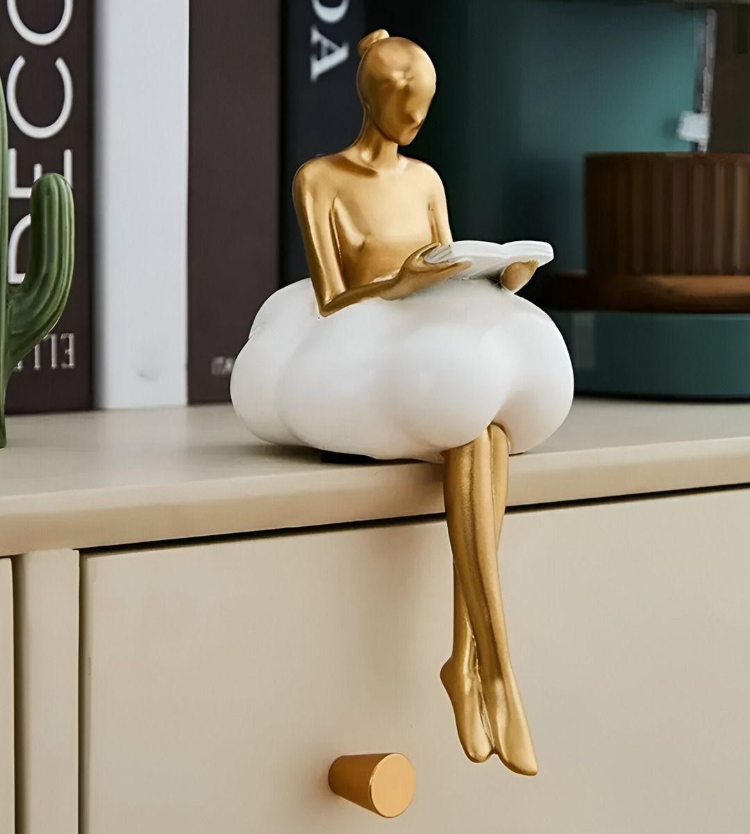 Set 2 Estatua Decorativa Creativa Figura Sentada Moderna Jhn-9