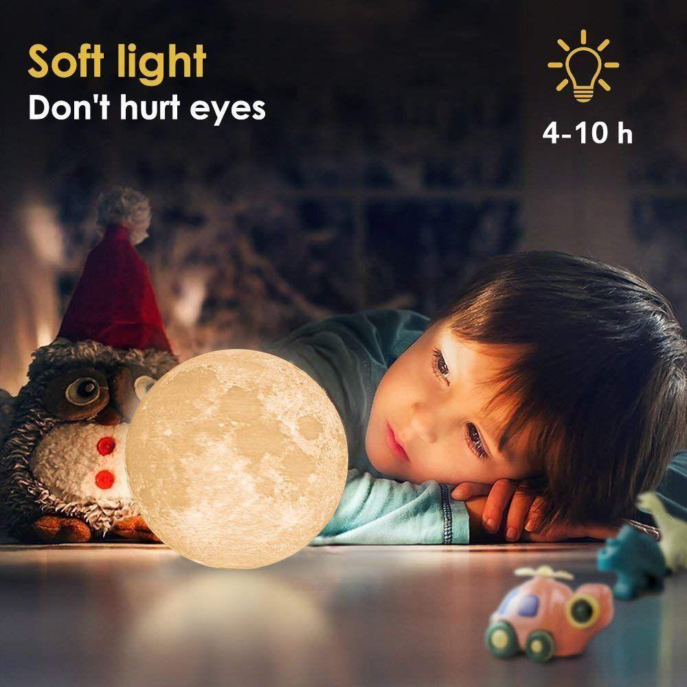 Lampara Luna 3d Led Mágica Corriente Habitación Rondon-5