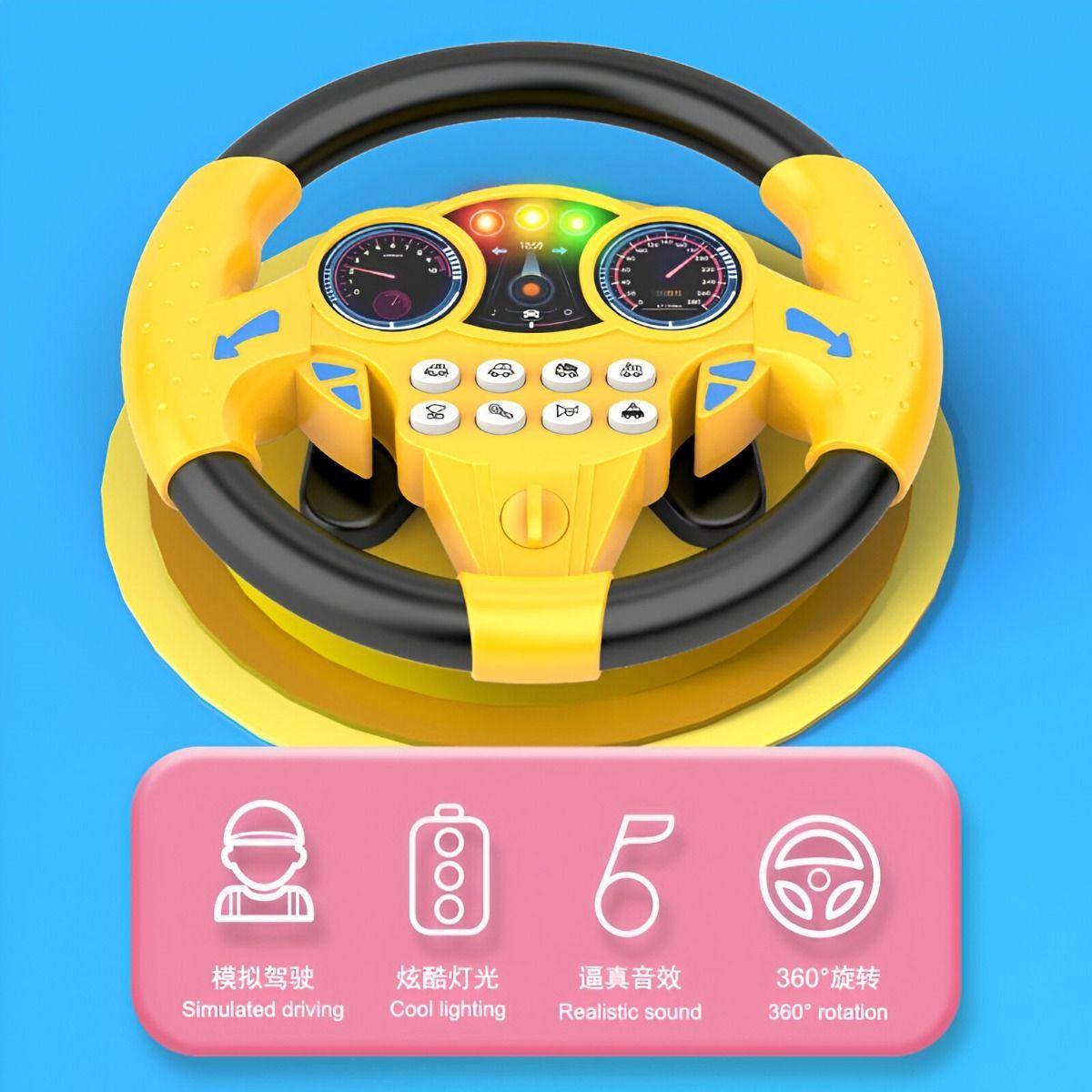 Controlador Conducción Simulado Portátil Sonido Volante Jhn-4