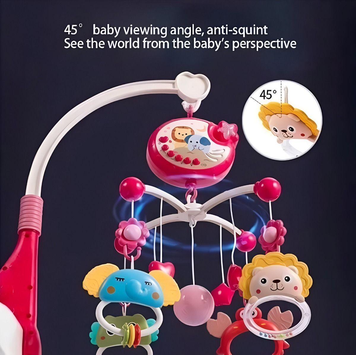 Móvil Bebé Cuna Música Luces Carrusel Portátil Colgante Jhn-3