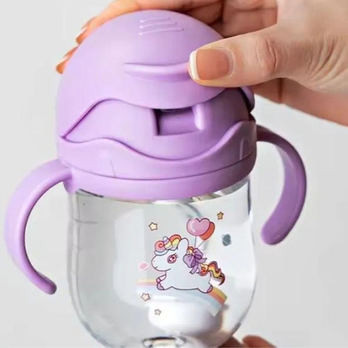 SET 2 VASOS CON BOMBILLA ANTIDERRAME CON ASA BEBES LAU-7