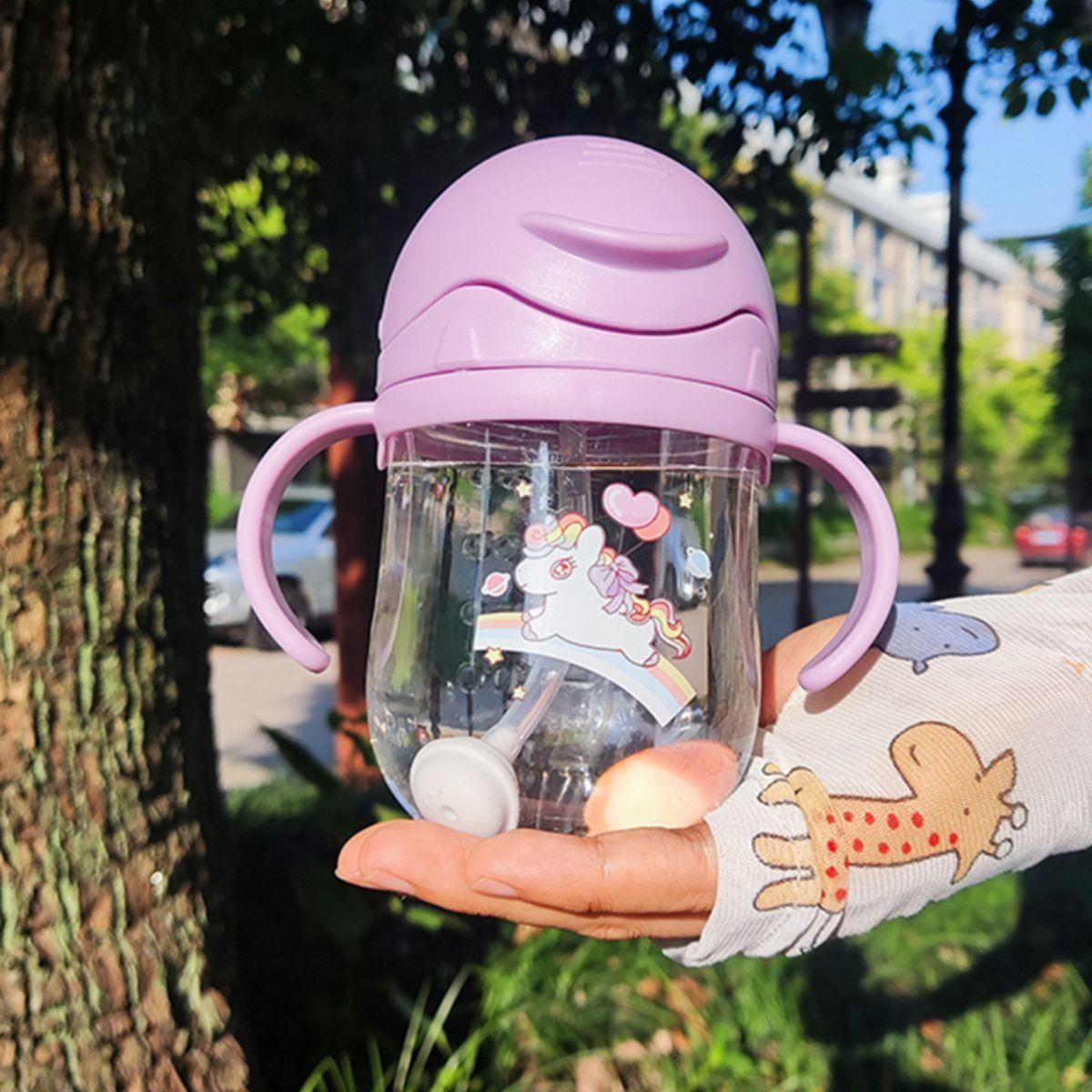 SET 2 VASOS CON BOMBILLA ANTIDERRAME CON ASA BEBES LAU-9