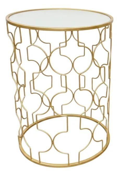 Mesa Auxiliar Decorativa Diseño Calado Centro Adorno Jhn-9