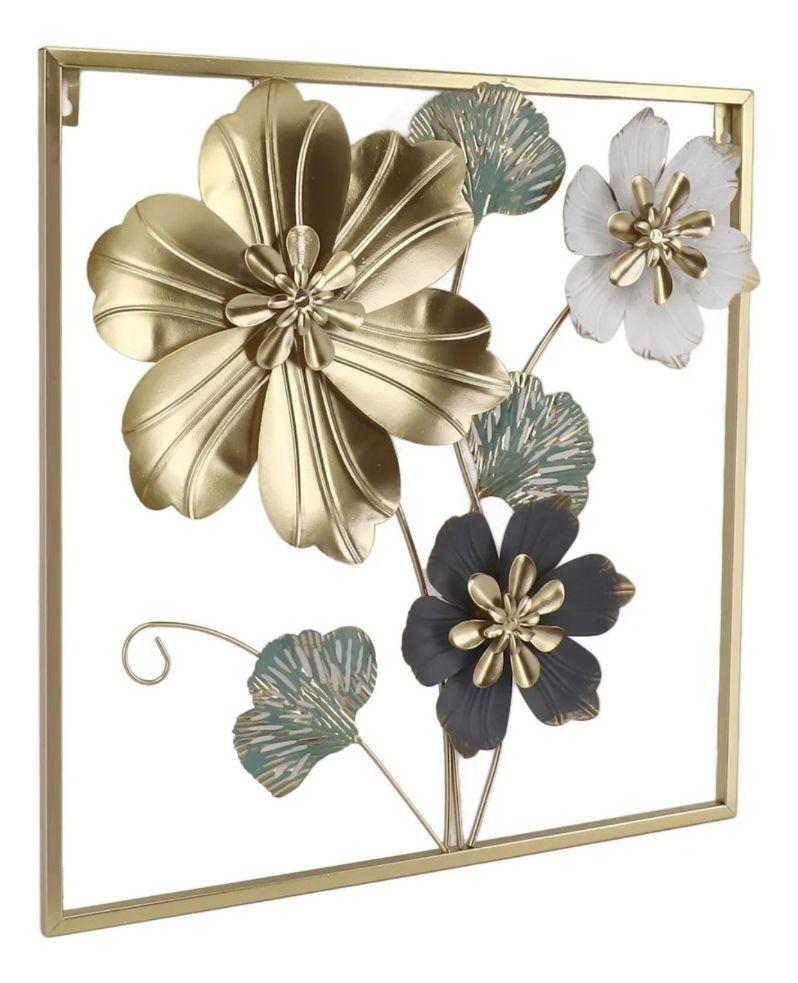 Cuadro Decorativo Pared Flores Escultura Realista Jhn-1