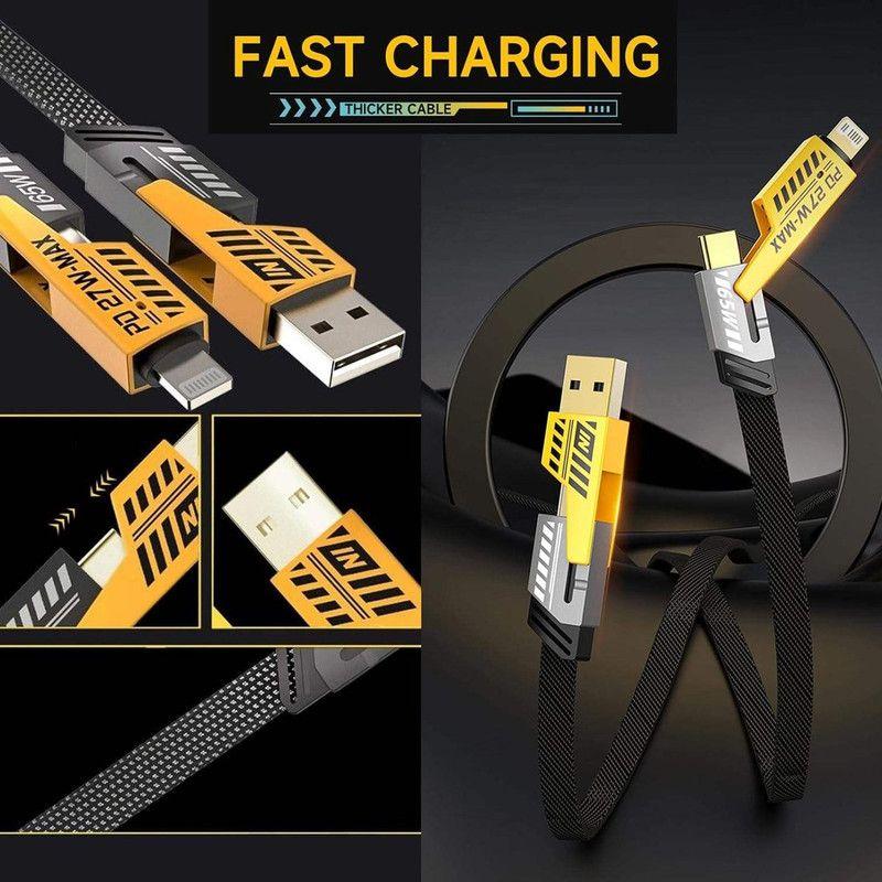 Set 2 Cable Multiple Carga Tipo C Carga Rapida Movil Lau-1