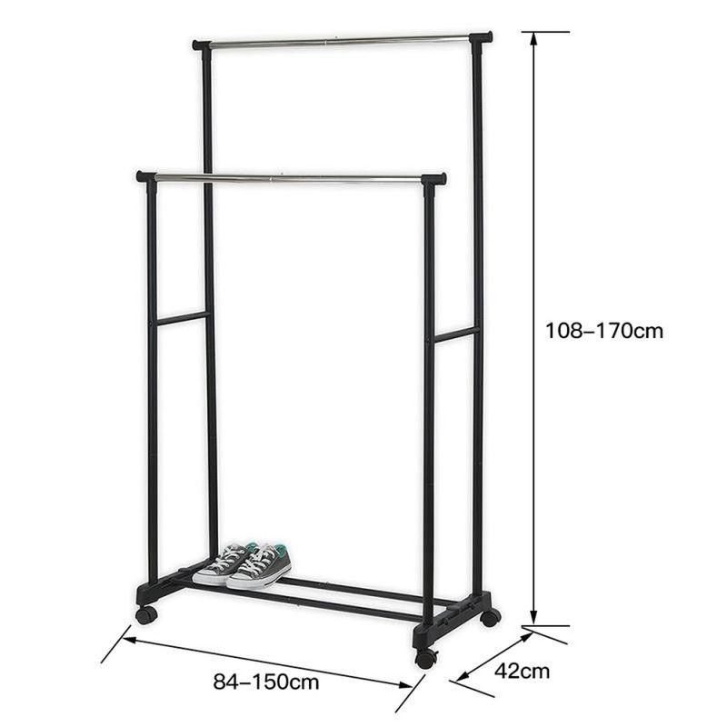 Perchero Ajustable Ropa Doble Diseño Elegante Sala Estar Jer-9