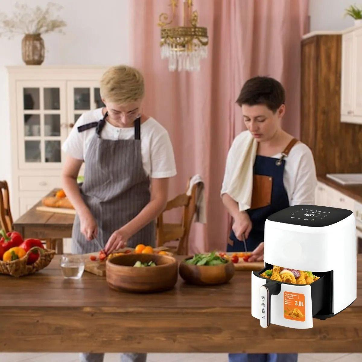 FREIDORA DE AIRE DE 3L COCINA PRACTICO MULTIFUNCIONAL LAU-9