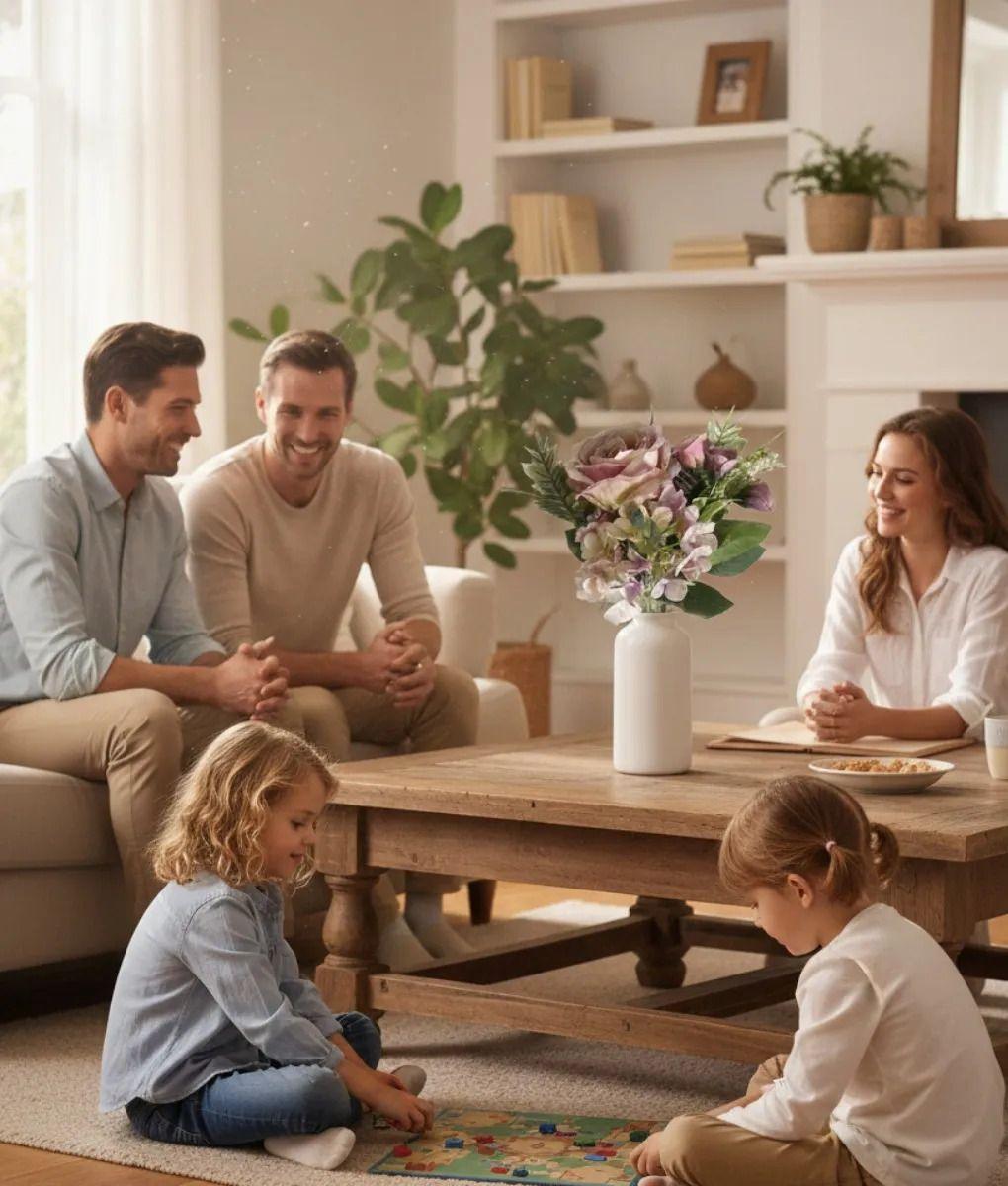 Set 2 Ramo Floral Artificial Decorativo Ramillete Jhn-4