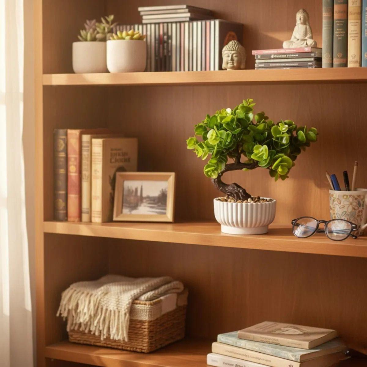 Set 2 Planta Artificial Inspiración Bonsái Decorativo Jhn-7