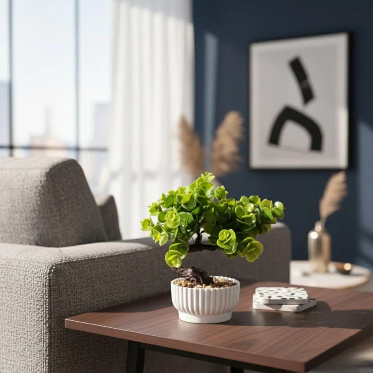 Set 2 Planta Artificial Inspiración Bonsái Decorativo Jhn-9