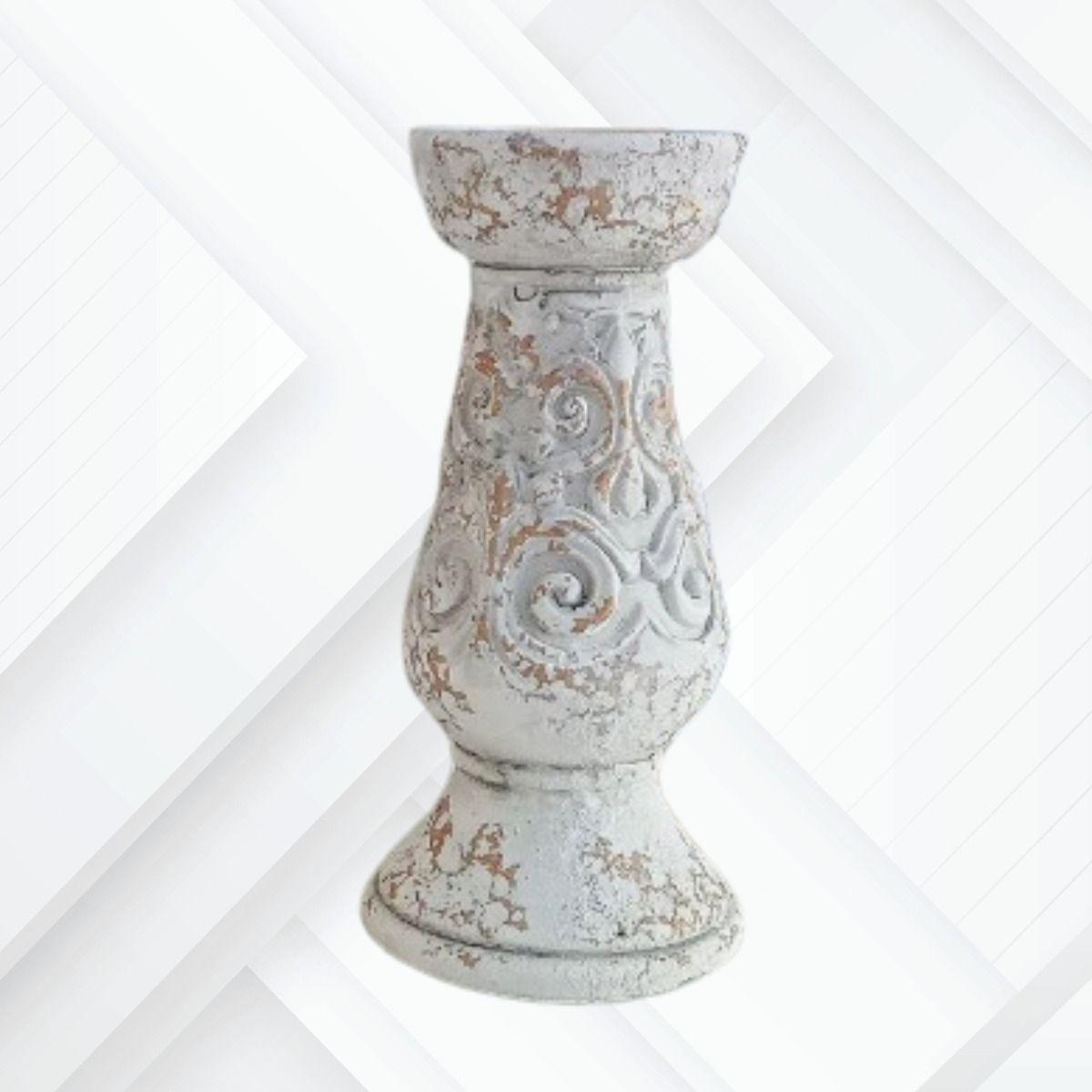 Columna Pedestal Decorativo Ceramica Vintage Hogar Peq Lau-9