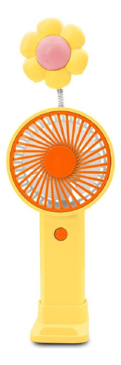 Ventilador Mano Adorno Flor Luz Sensorial Base Removible Lau-0