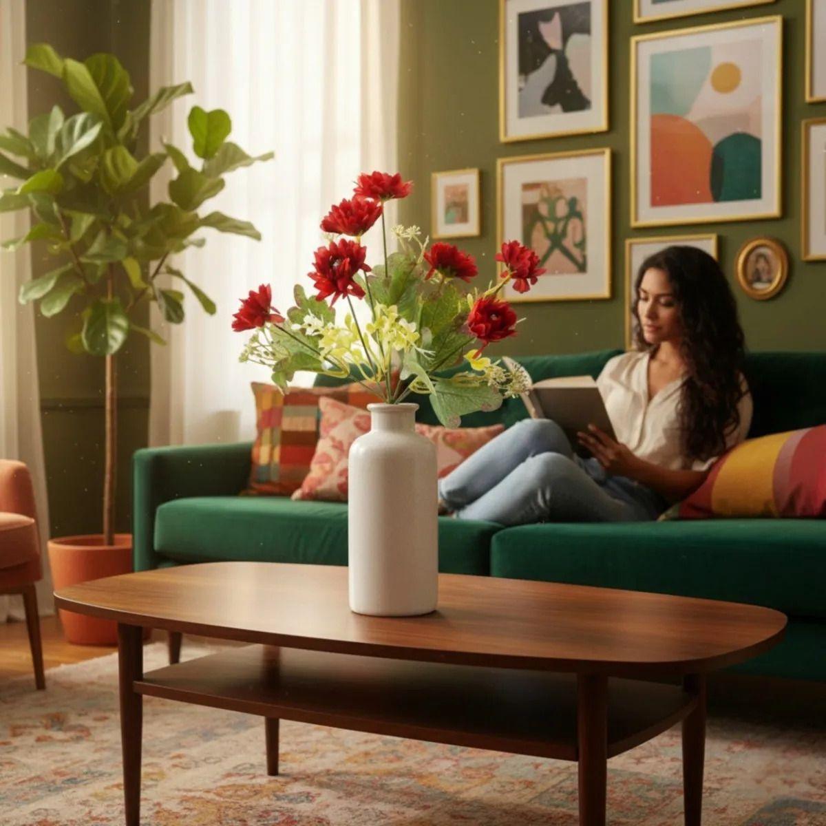 Set 4 Ramo Floral Silvestre Artificial Estilo Natural Jhn-3