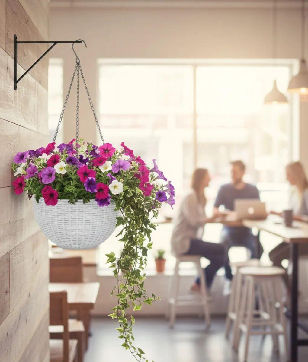 Set 2 Macetero Decorativo Colgante Adorno Techo Hogar Jhn-3