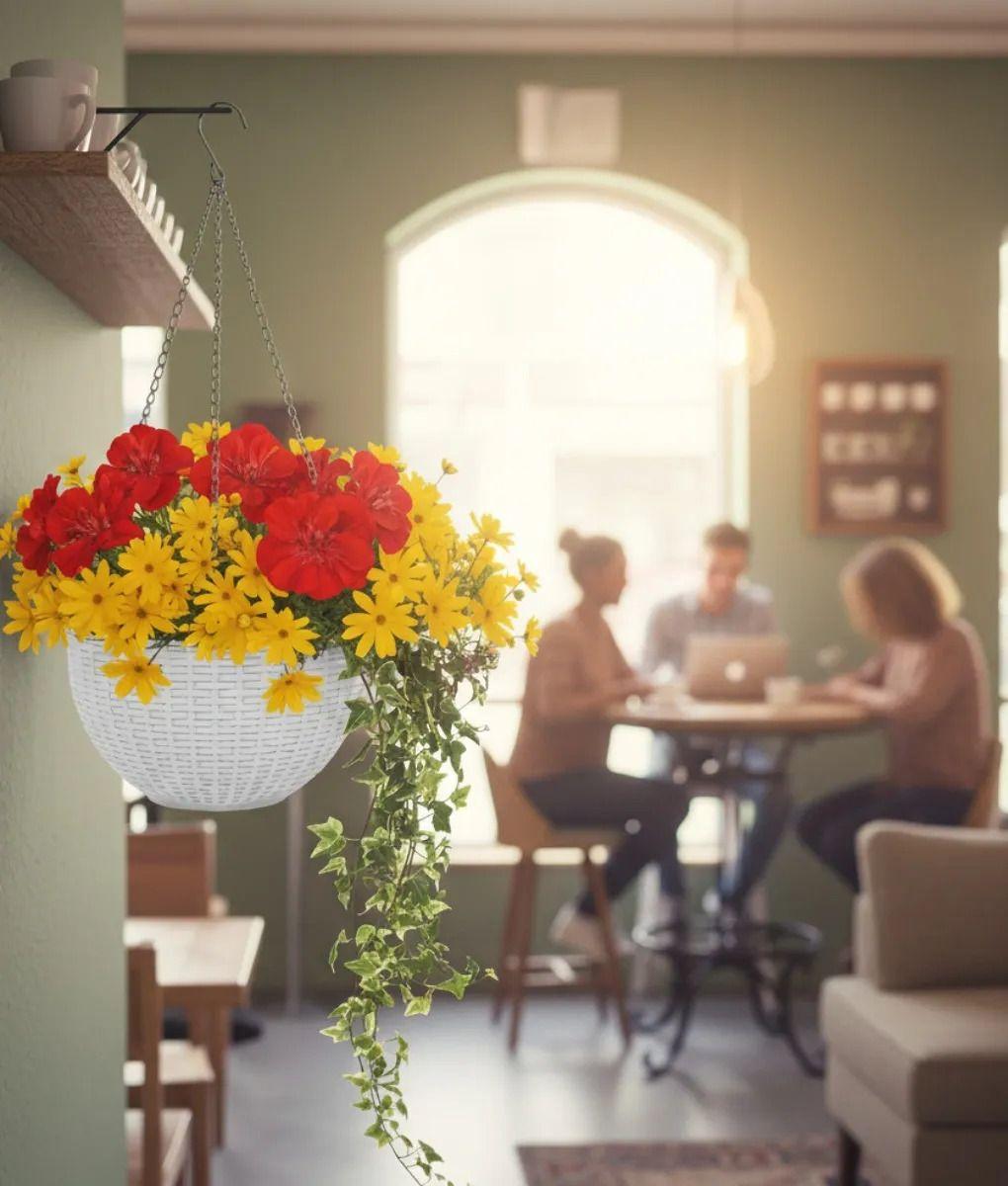 Set 2 Macetero Decorativo Colgante Adorno Techo Hogar Jhn-4