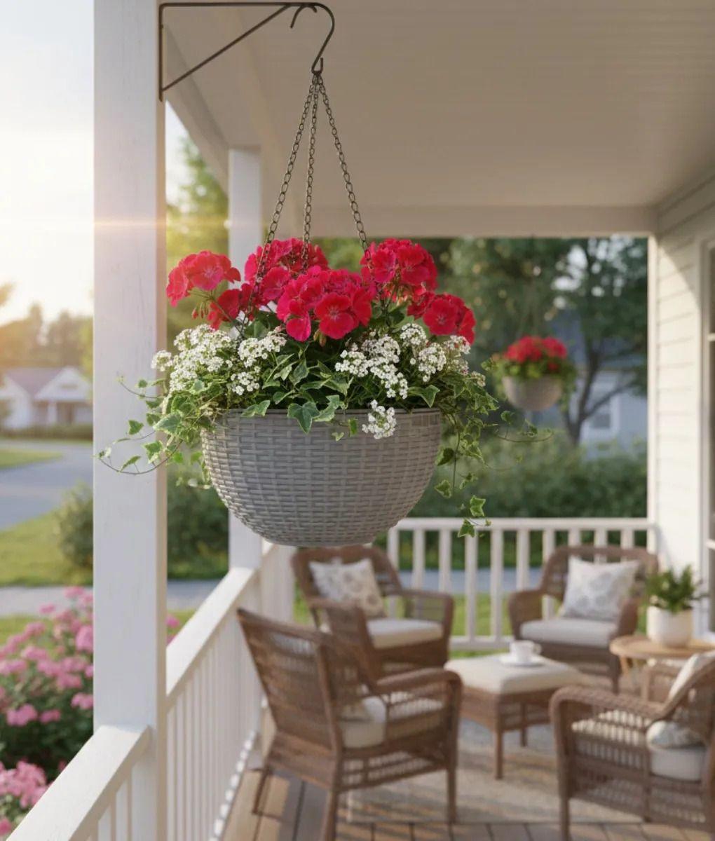 Set 2 Macetero Decorativo Colgante Adorno Techo Hogar Jhn-9