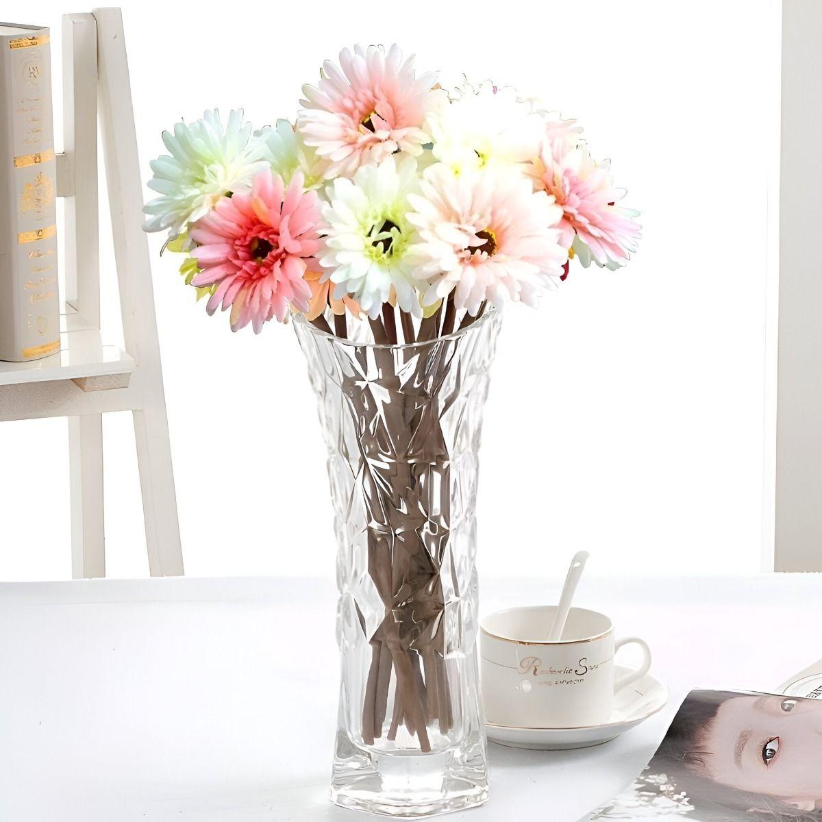 Margaritas Artificiales Decorativas Gerbera Set de 3 Jhn-4