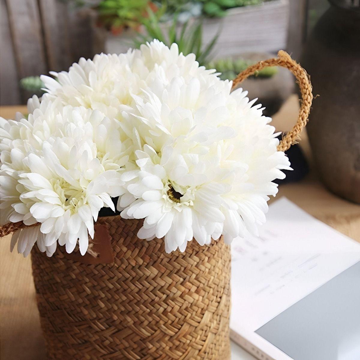 Margaritas Artificiales Decorativas Gerbera Set de 3 Jhn-9