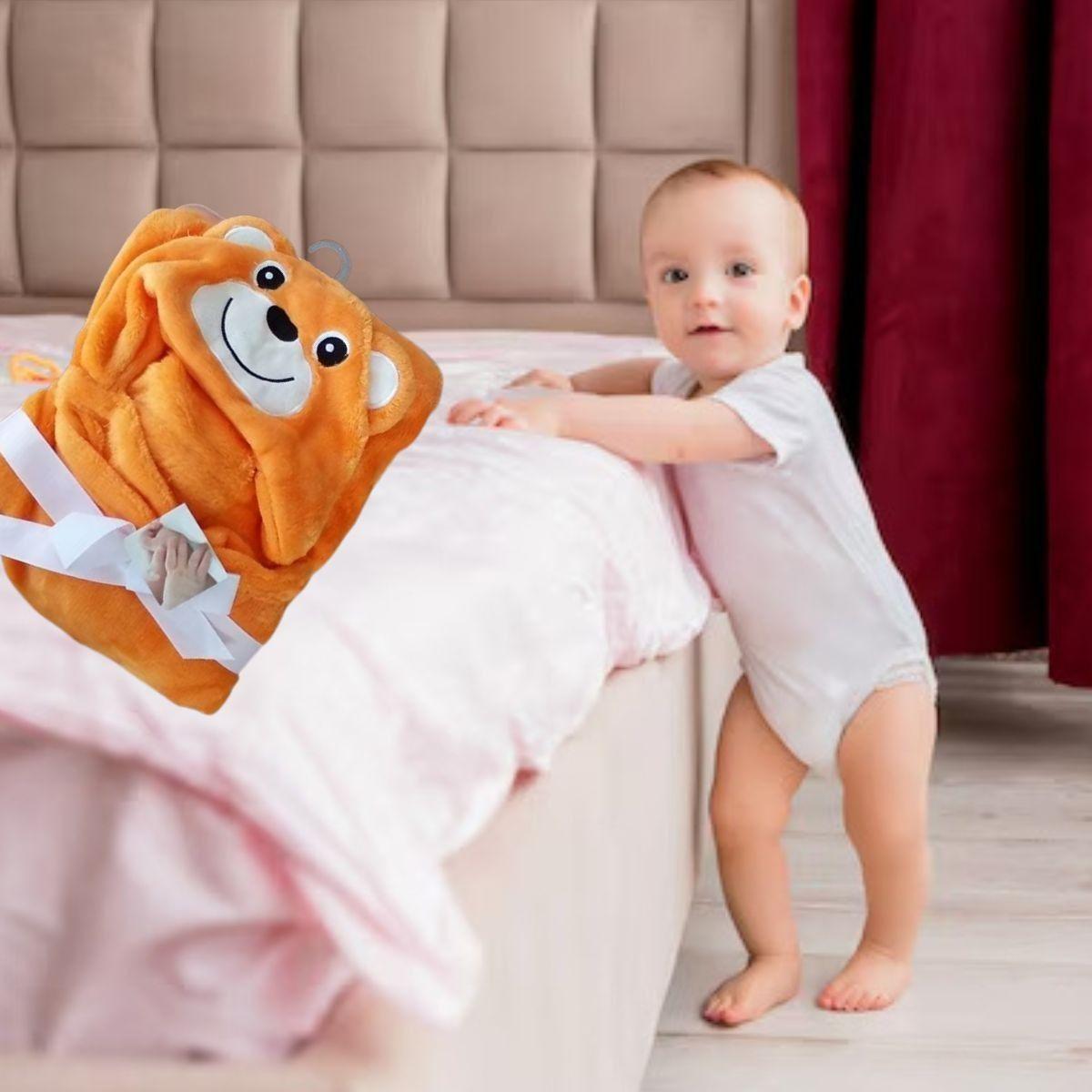 MANTA CON CAPUCHA INFANTIL DISEÑO ANIMALES ABRIGO BEBE LAU-7