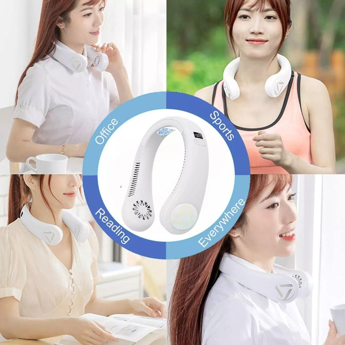 Ventilador Portatil Cuello Recargable Ajustable USB Lau-2