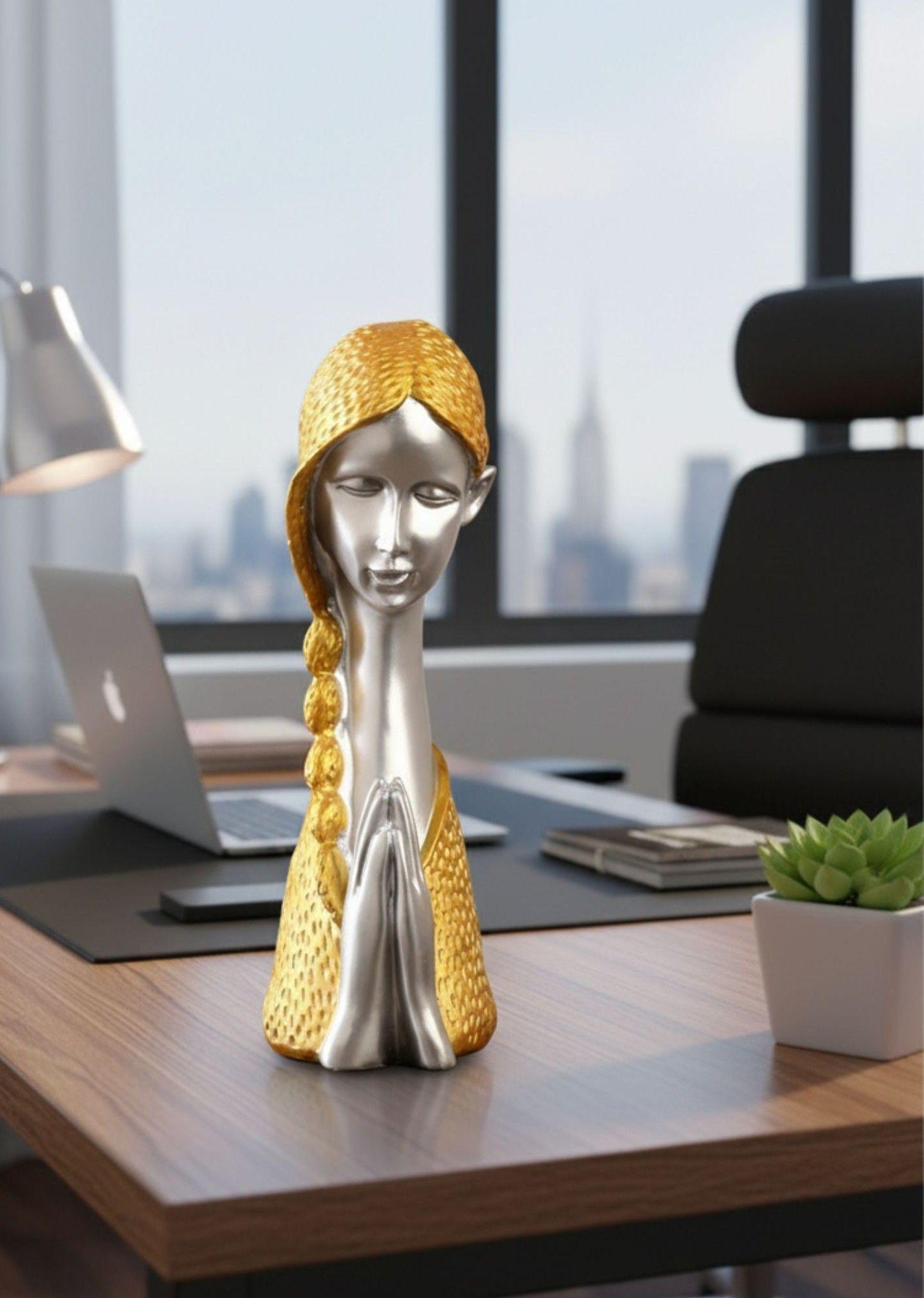 Figura Decorativa Niña Rostro Adorno Hogar Estatua Jhn-5