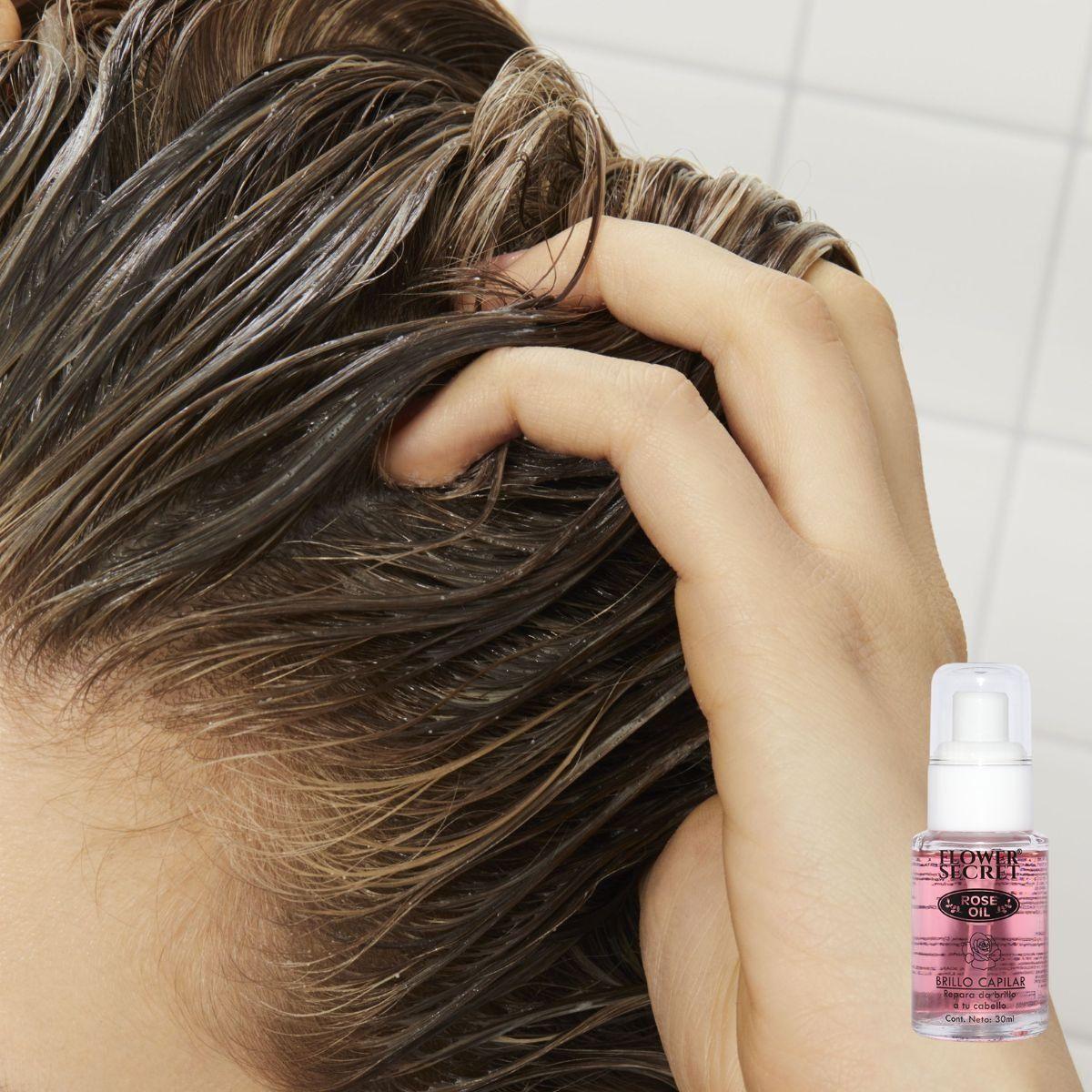 SET 2 ACEITE CAPILAR FLOWER REPARADOR DE ROSAS BRILLO LAU-4
