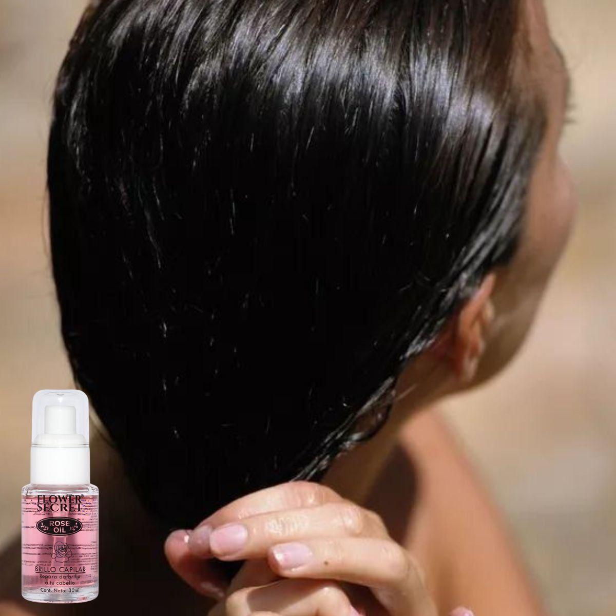 SET 2 ACEITE CAPILAR FLOWER REPARADOR DE ROSAS BRILLO LAU-6