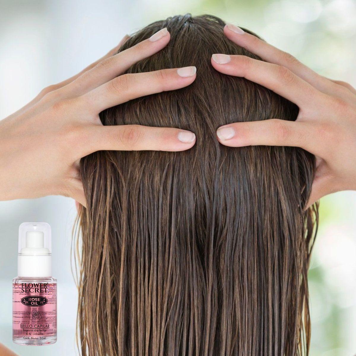 SET 2 ACEITE CAPILAR FLOWER REPARADOR DE ROSAS BRILLO LAU-8