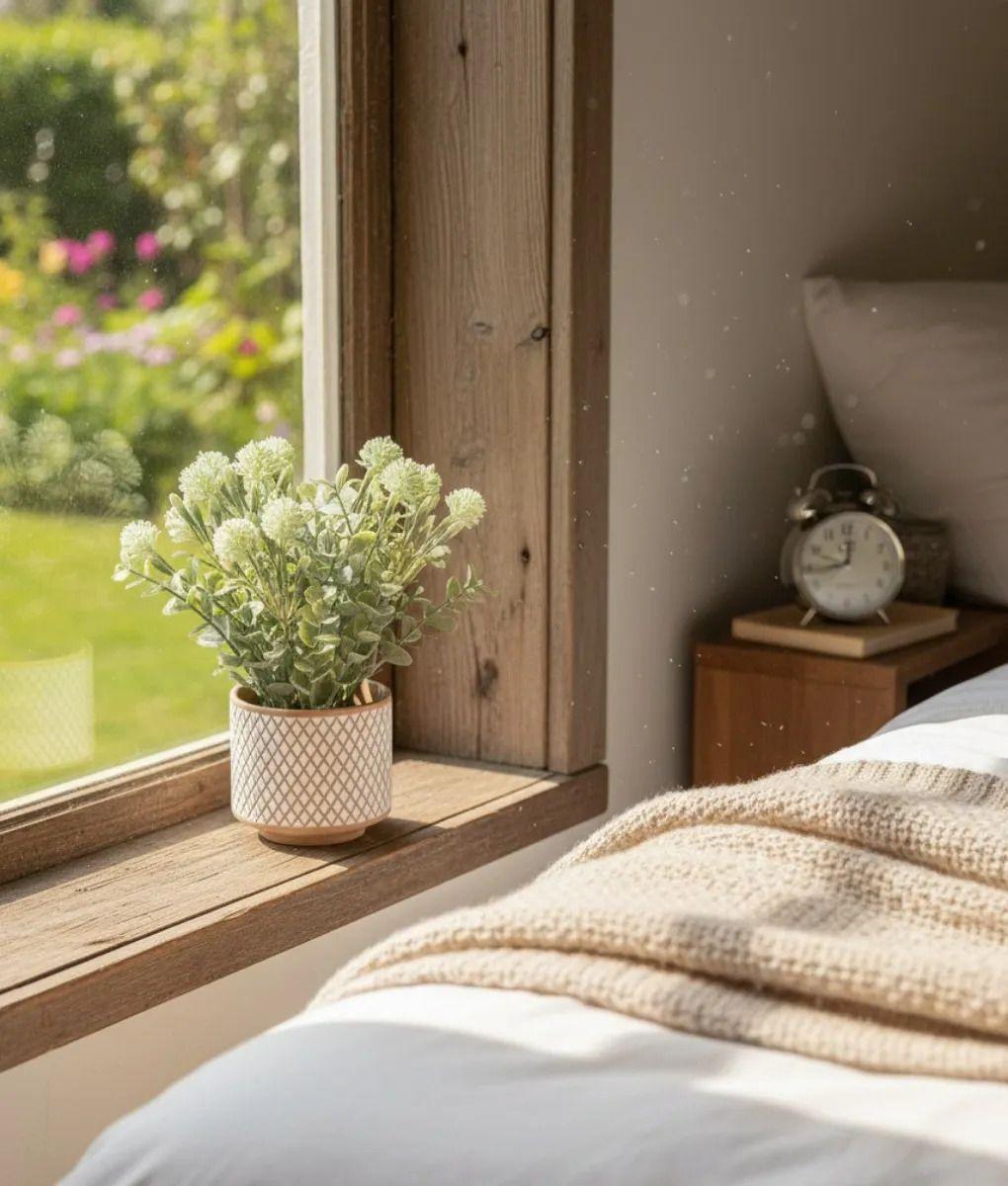 Planta Decorativa Artificial Diseño Textura Tejida Jhn-8