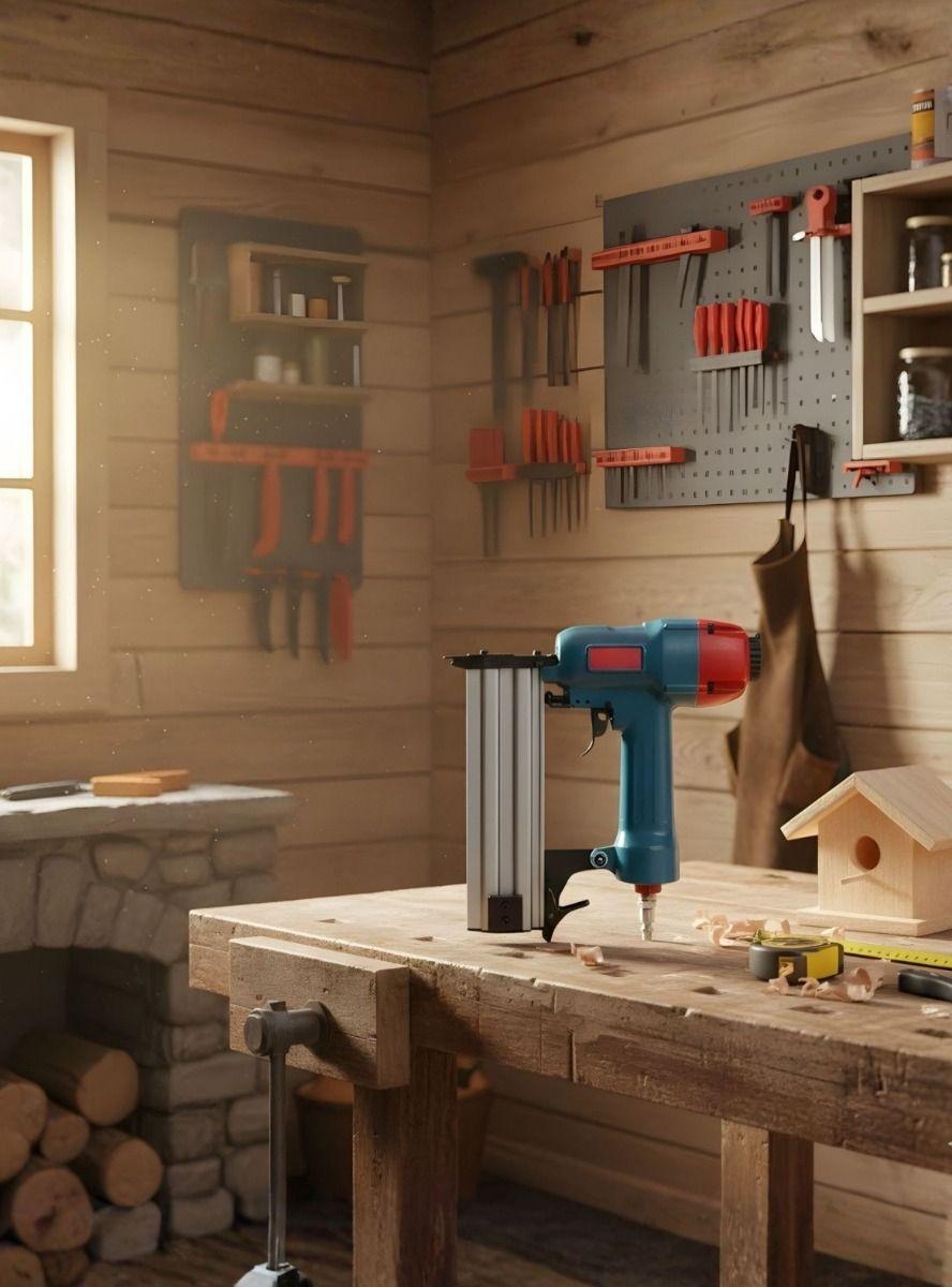 Grapadora De Aire Neumática Herramienta Sin Compresor Jhn-6