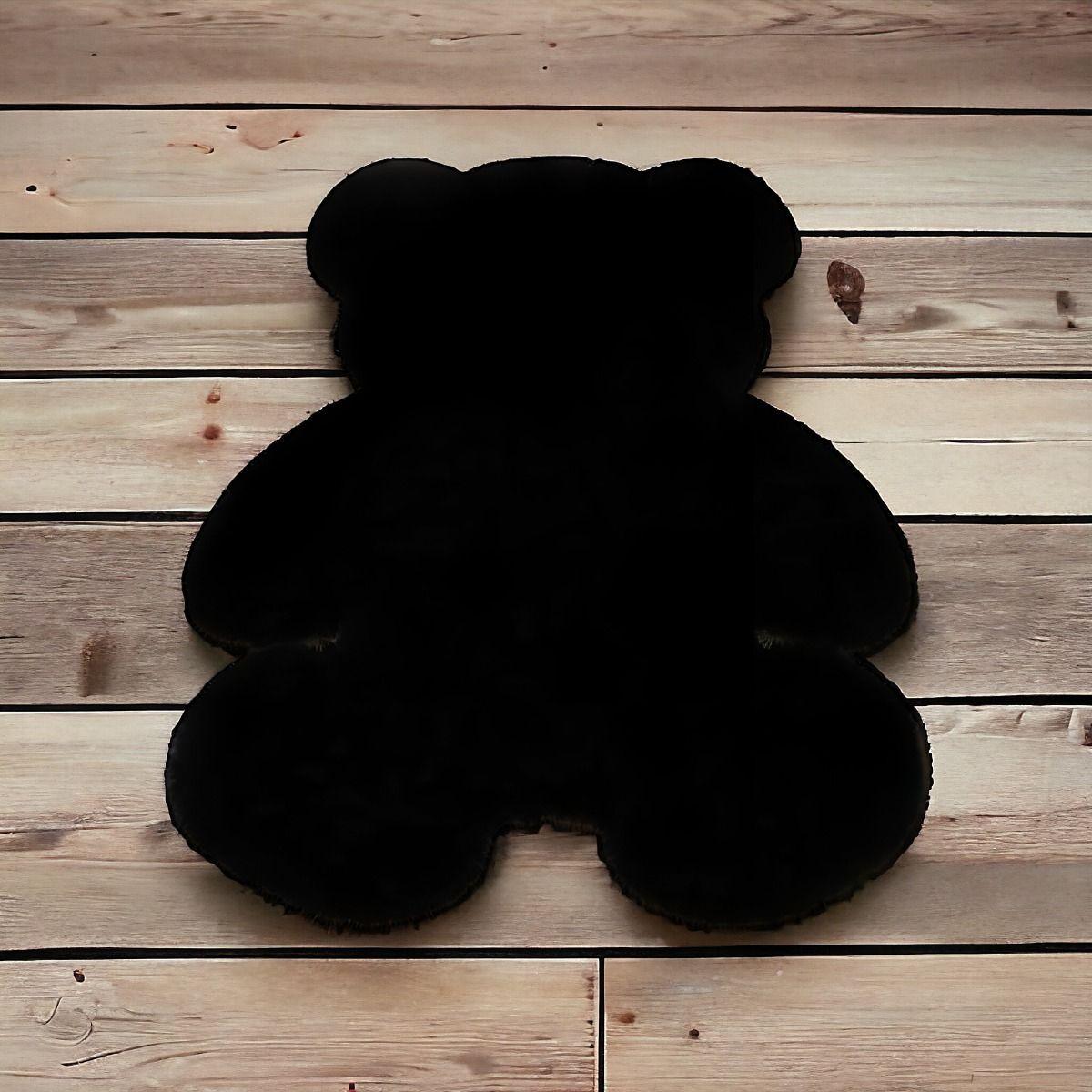 Alfombra Oso Negra Suave Entrada Dormitorio Decoración Jhn-4