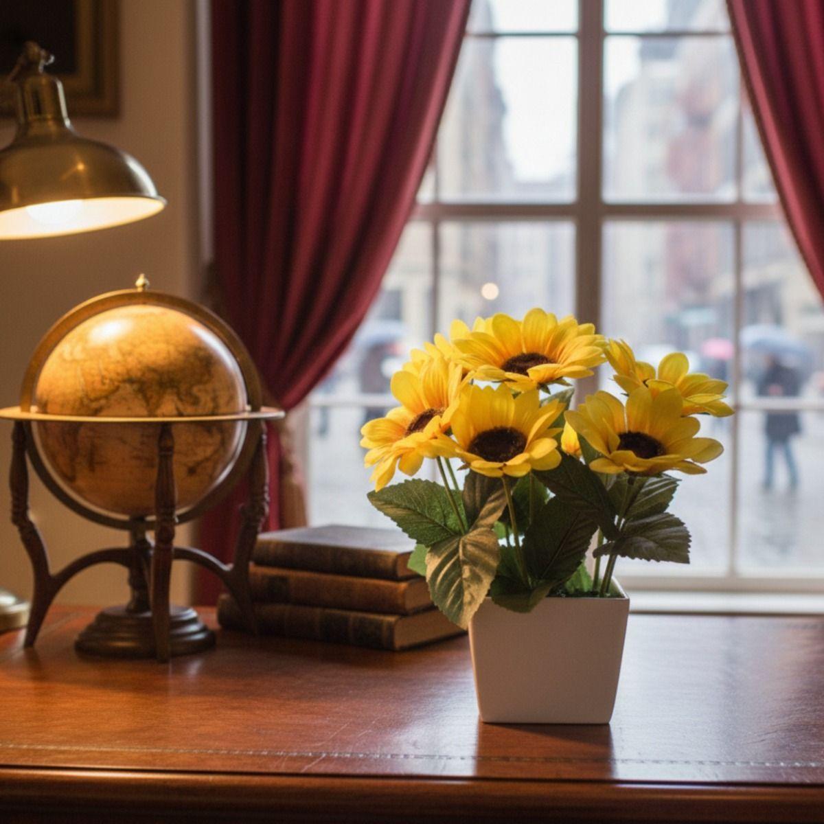 Set 2 Planta Decorativa Artificial Arreglo Floral Hogar Jhn-8